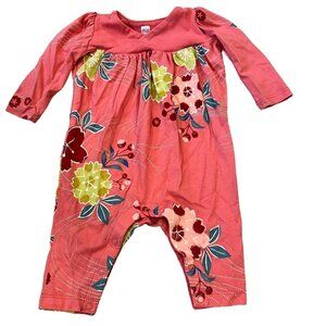 Tea CollectioBaby Girls' Floral Romper 0-3 Months 100% Cotton Pink & Multi-Color
